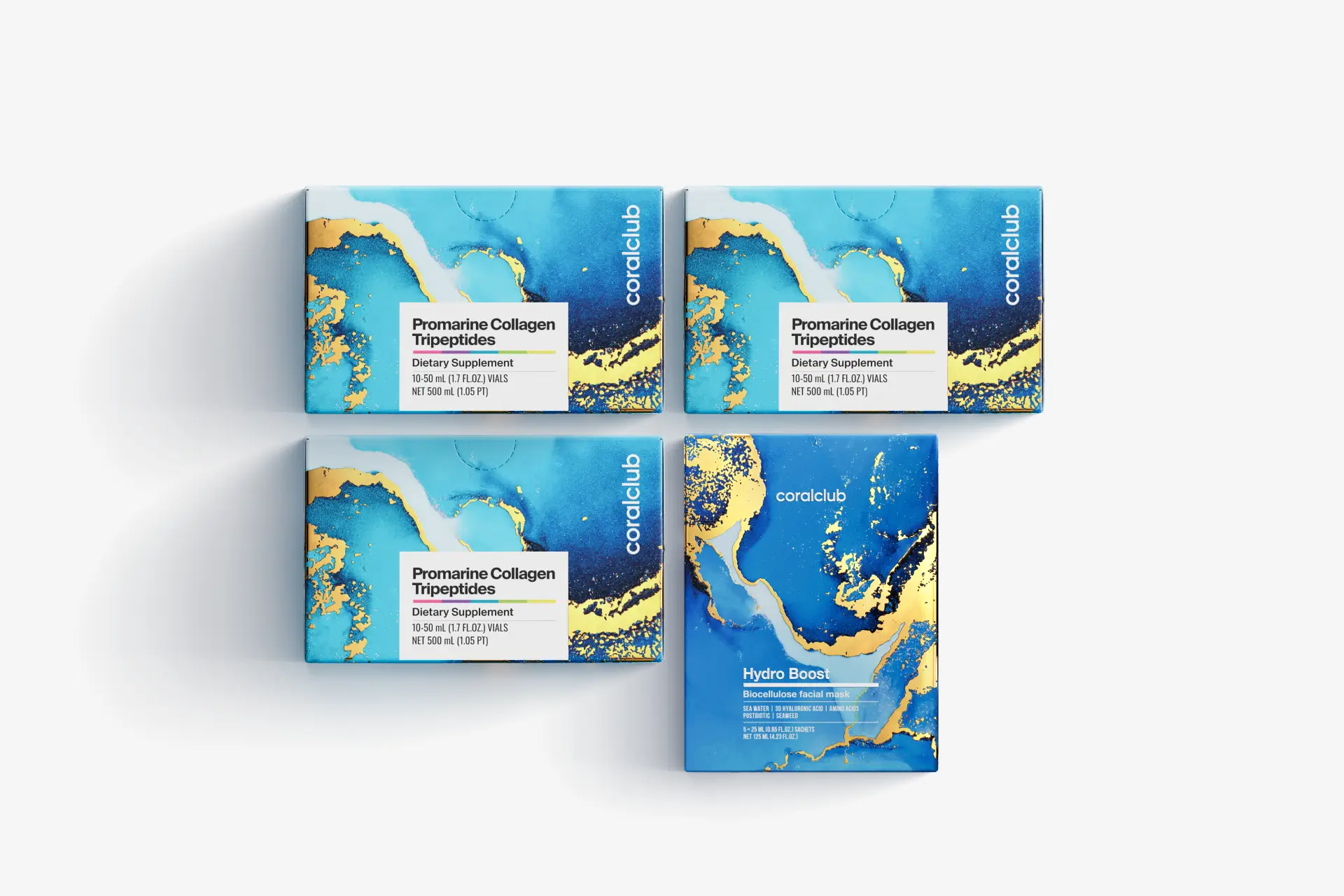 Promarin Collagen Tripeptides Set (1 hónapos kúra) & Bio-cellulose Face Masks Hydro Boost (5 tasak)